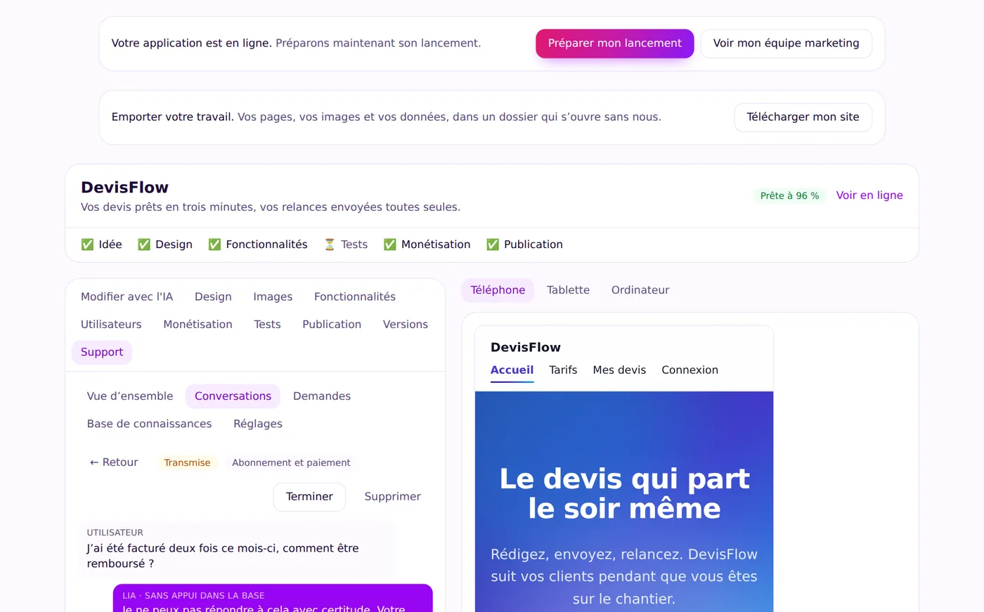 Lia — support client